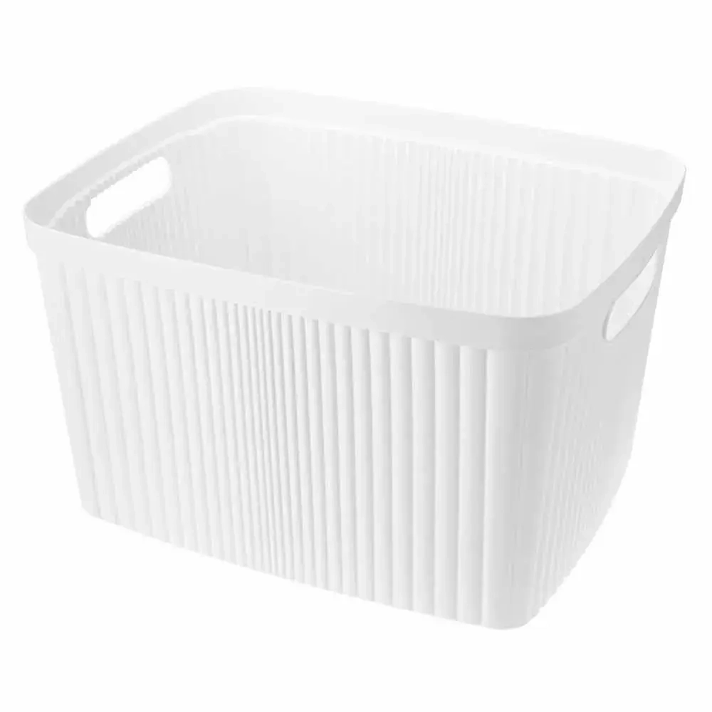 КОРЗИНА ДЛЯ БЕЛЬЯ VELVET , 450х270ММ, 35Л (Белый) (комплект 5 шт)