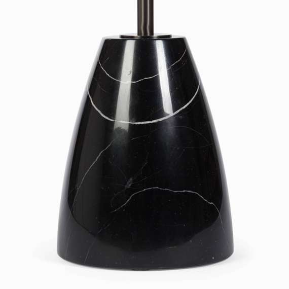 Кофейный столик Brasil 2, Ø45х61 см, черный мрамор, черная сталь