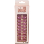 Ногти накладные на клеевых пластинах 24шт «ТЫПРЕКРАСНА!», цвет темно - лиловый, длина 2.3см