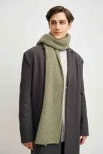 Шарф Weme вязаный оливковый