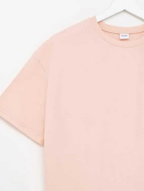 Футболка женская MINAKU: Оversize, цвет персиковый, р-р 54