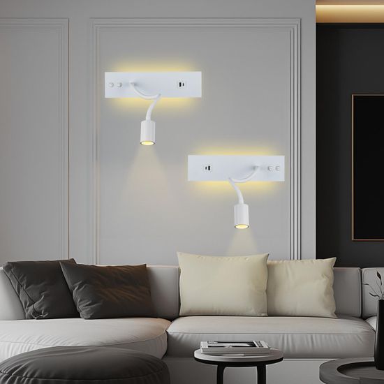 CL704470 Декарт Белый Св-к Настенный с USB