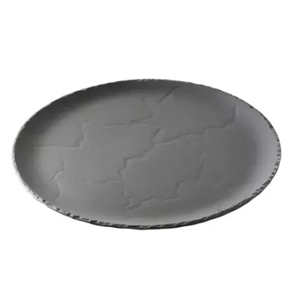 Блюдо для пиццы «Базальт» керамика D=285,H=20мм черный,матовый