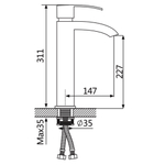 Смеситель для раковины Oute T10 T1011-1
