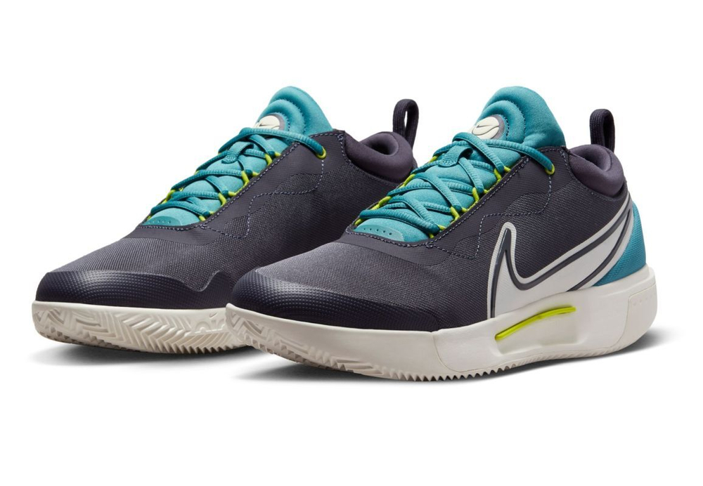 Мужские кроссовки теннисные Nike Zoom Court Pro Clay - gridiron/sail/mineral teal/bright cactus
