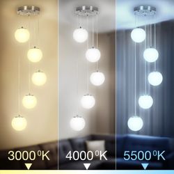 Citilux Адам Смарт CL228A051 RGB LED Умная каскадная люстра Матовый Хром