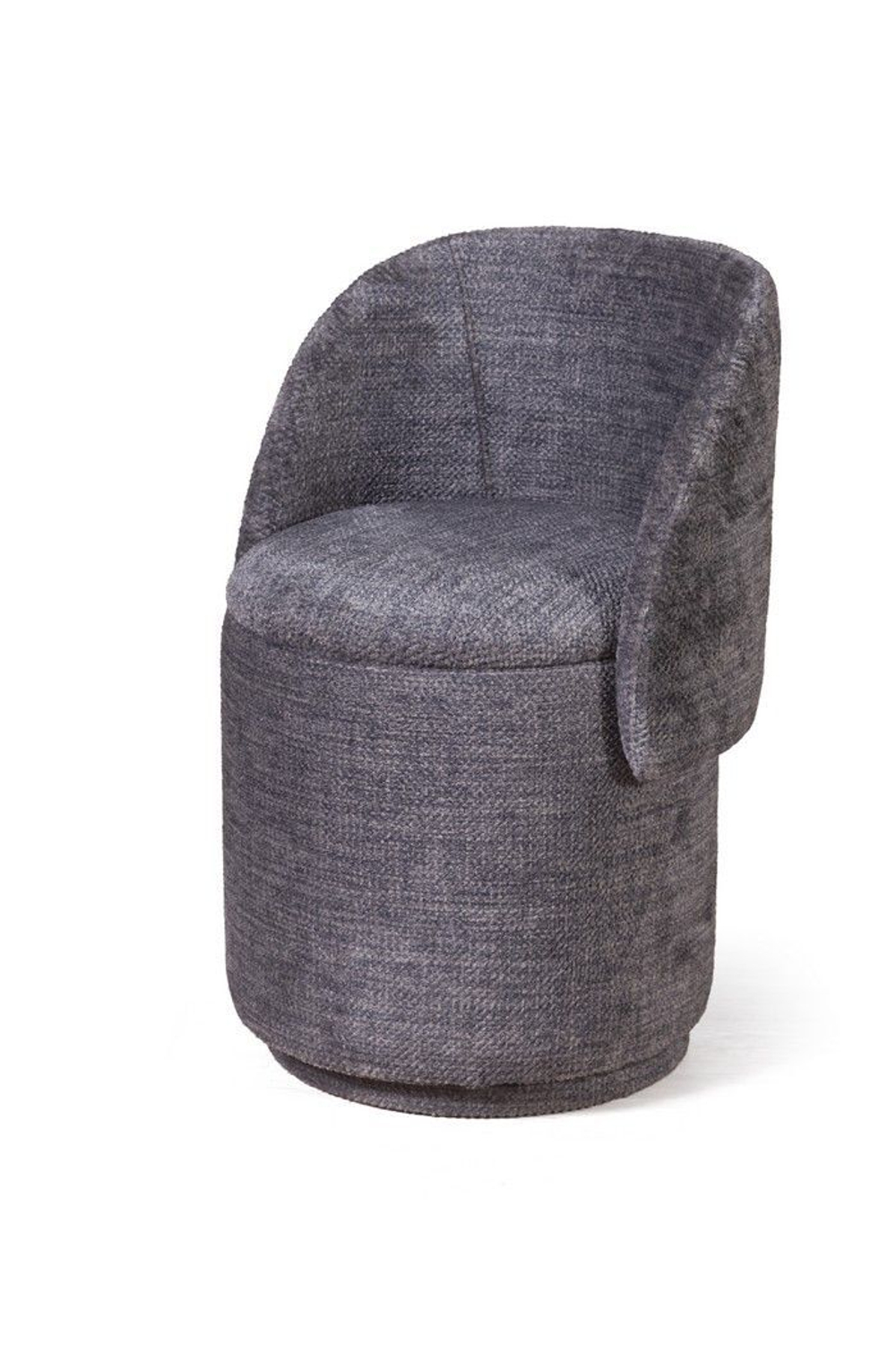 Пуф с кручением Bubble, микромех Rozy dark grey