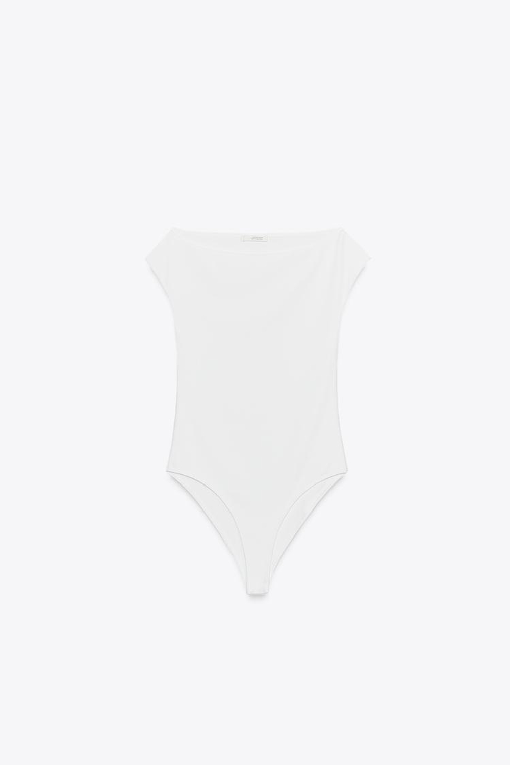 ZARA БОДИ ИЗ ПОЛИАМИДА, БЕЛЫЙ