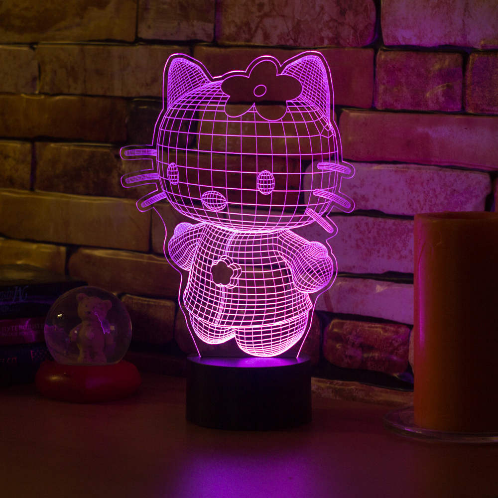3Д-светильник "Hello Kitty" 3D