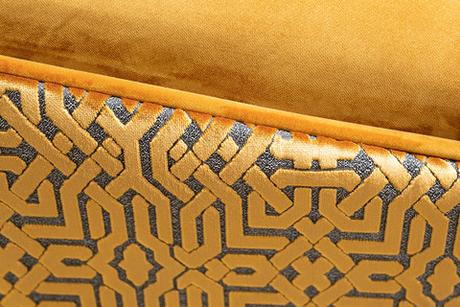 Диван трехместный Garda Decor Trevi 230М оранжевый вельвет с кантом механизм пума