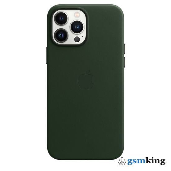 Apple Leather Case with MagSafe iPhone 13 Pro Max Sequoia Green «Зелёная секвойя» MM1Q3ZE/A