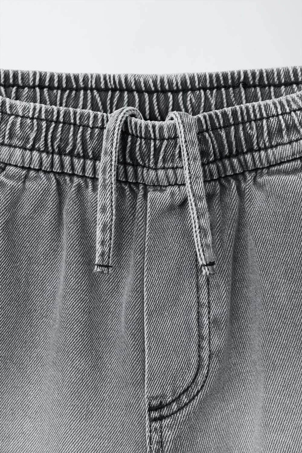 ZARA ДЖИНСОВЫЕ ШОРТЫ BAGGY CARPENTER, СЕРЫЙ