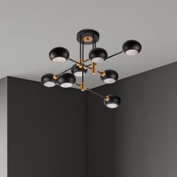 Светильник потолочный светодиодный ЭРА Модерн Odry CLL-1-46W 3K-6,5K RC BK с ДУ черный | Светильники SPB-6 с ДУ