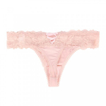 Трусики танга Sexy Floral Lace, розовые, XS-S