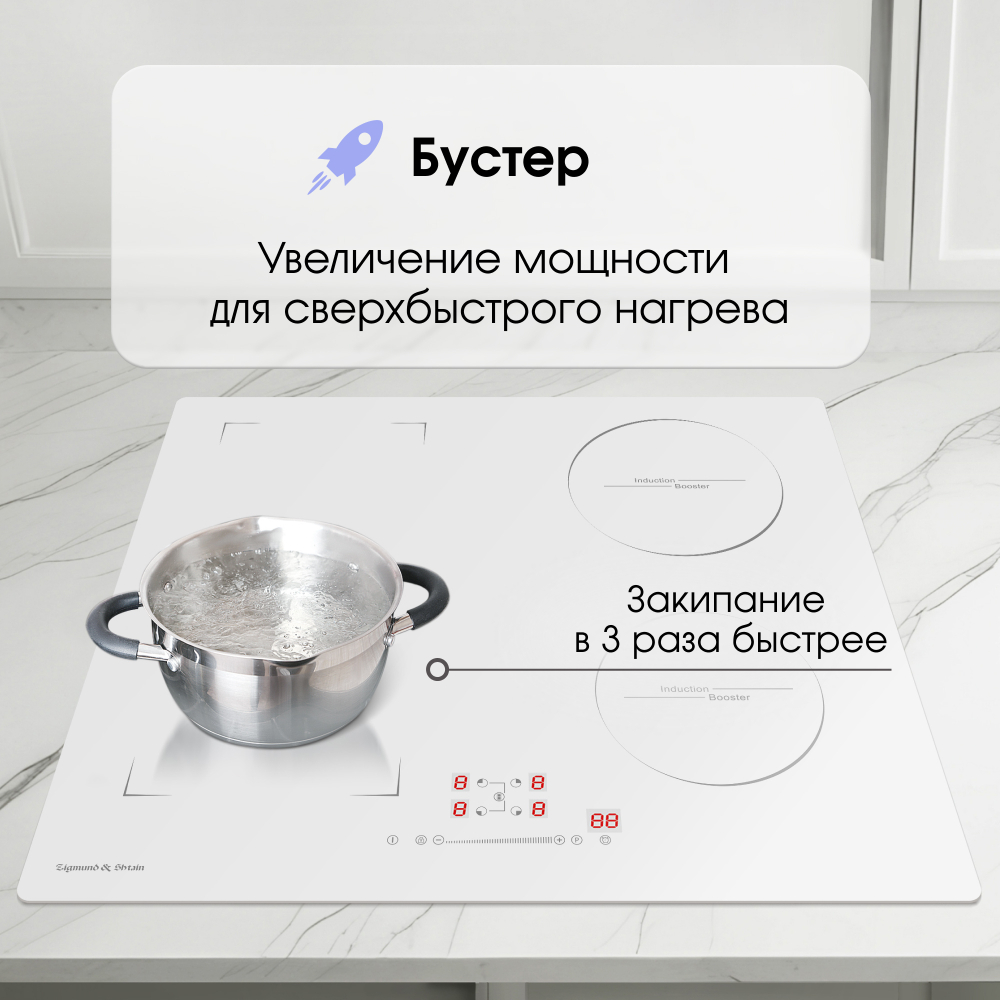 Стеклокерамическая варочная панель Zigmund & Shtain CI 46.6 W
