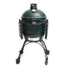 Керамический угольный гриль DinoEgg Classic Green, 46 см, с ножками и столиками