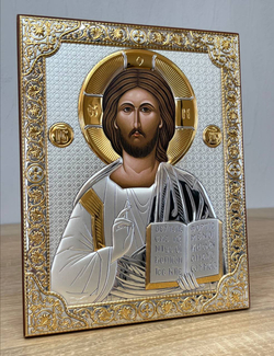 Спаситель, икона прямоугольная без рамки, красное дерево 150х200