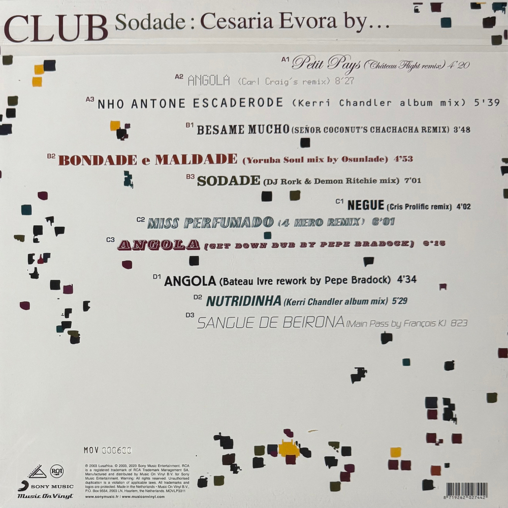 Cesaria Evora ‎– Club Sodade : Cesaria Evora By 2LP (Голландия 2023г.) Red