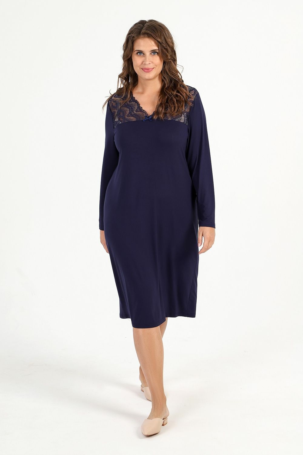 Ночная сорочка Миндаль-1 Виотекс ТЁМНО-СИНИЙ