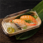 Крышка для бумажного контейнера Green Ant Sushi Box 91х160х32 мм ПЭТ 800 шт.