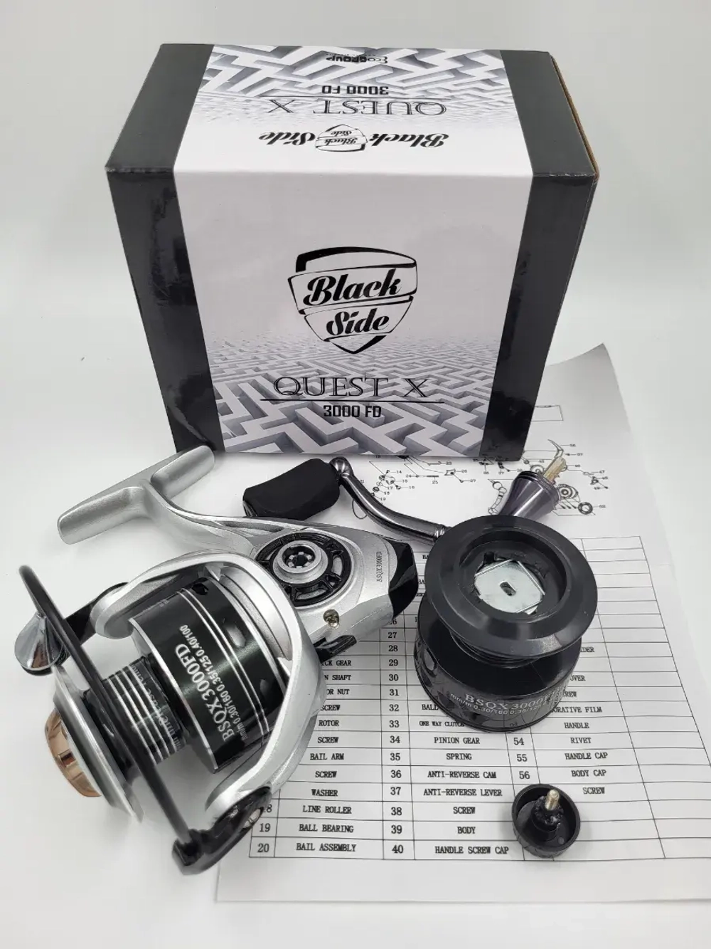 Катушка Black Side Quest X FD (5+1 подш.) для рыбалки безынерционная + шпуля