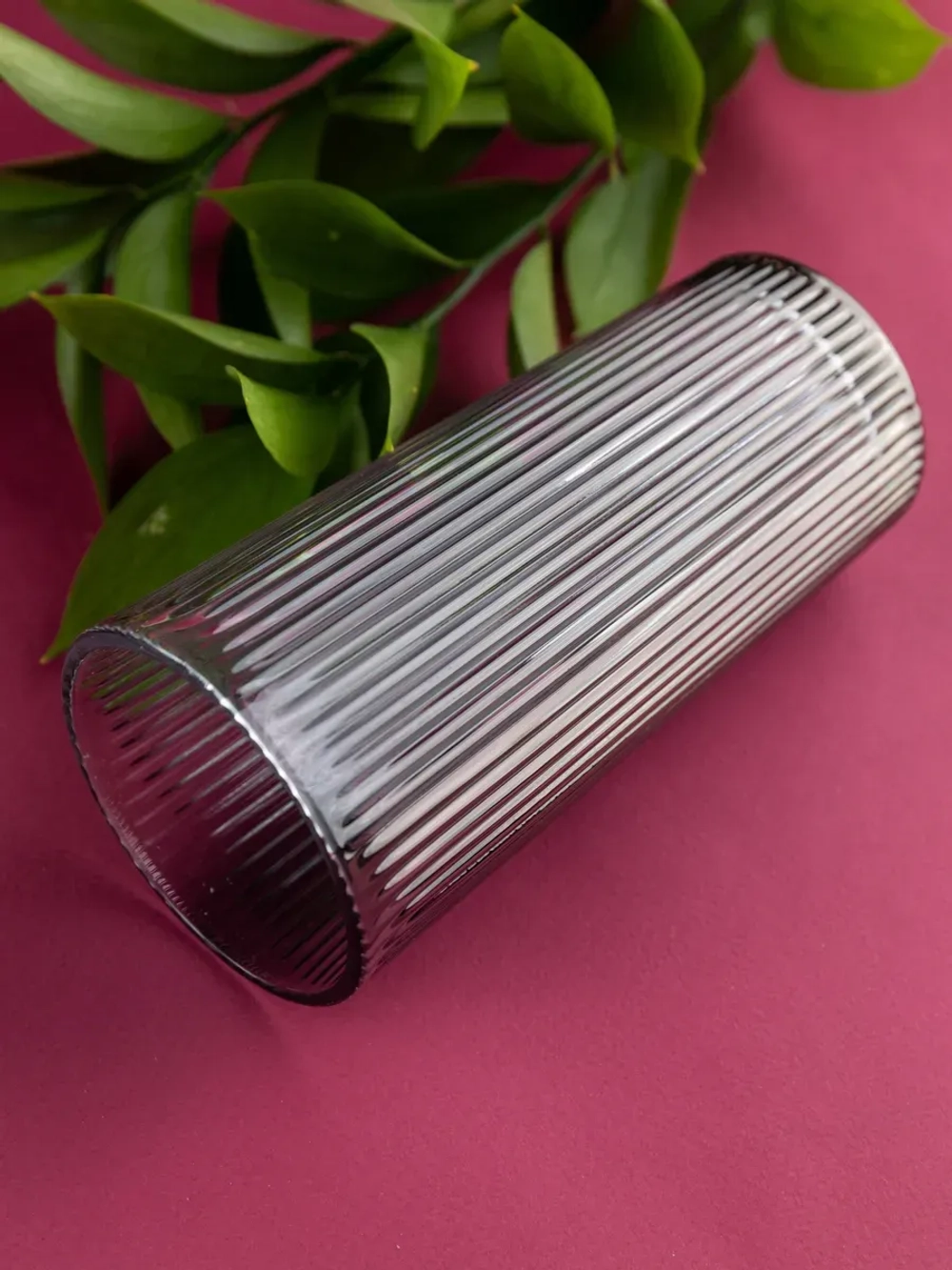 Набор ребристых бокалов для виски, 330 мл. 6 шт. Черные