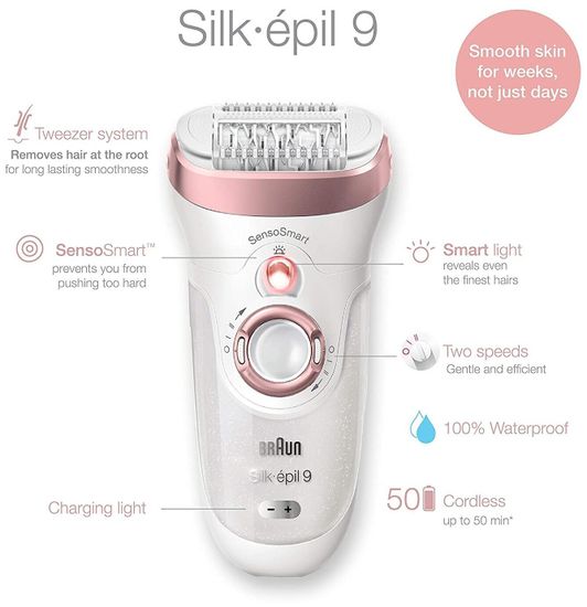 Эпилятор Braun 9-720 Silk-epil 9 SensoSmart, white