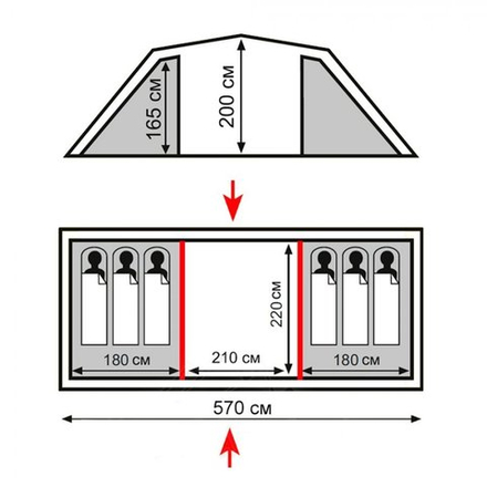 Палатка Totem Hurone 6 (V2),артикул 	TTT-035