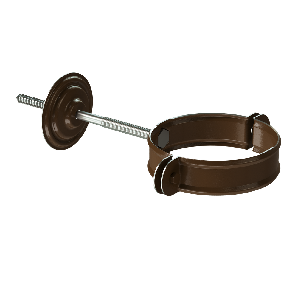 Docke STAL PREMIUM Хомут трубы D90 (Каштан 8017)