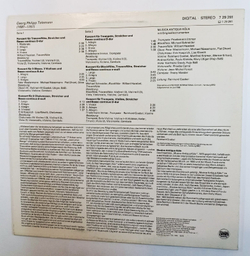 Винтажная виниловая пластинка Telemann, Musica Antiqua Koln, Reinhard Goebel Blaserkonzerte Wind Concertos Concertos Pour Instruments A Vent (GDR 1989)