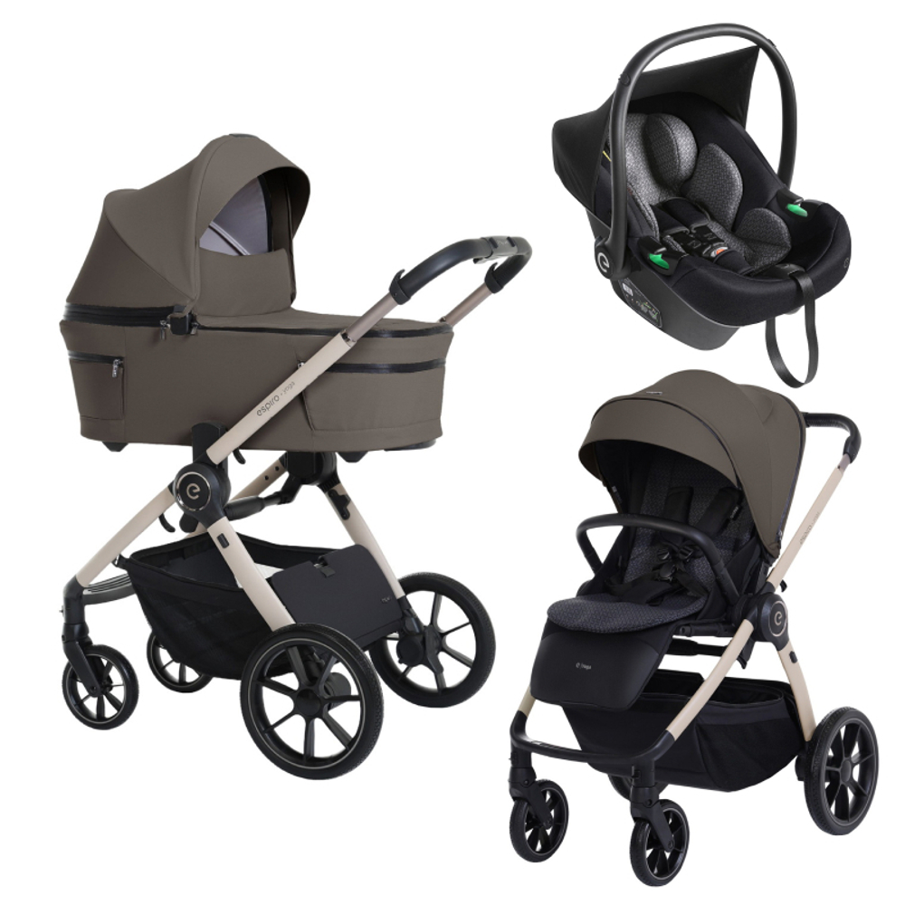 Детская коляска Espiro Yoga 3 в 1 2025 109 meditation breze voice of nature/Чёрный (Black 110)