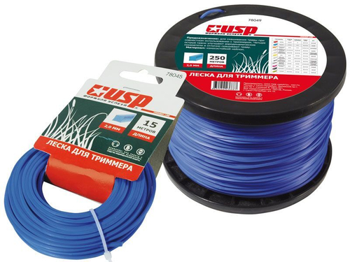 Леска для триммера "Квадрат" 3,0мм 15м