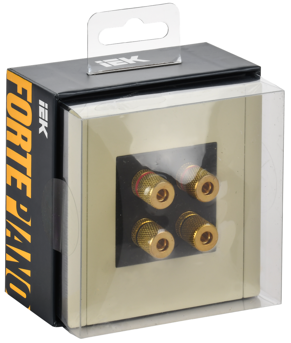 FORTE&PIANO Аудиорозетка 4-местная FP839M металл серый сланец IEK