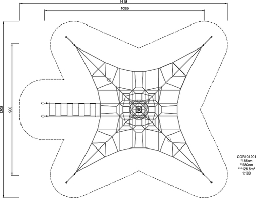Маленькая космическая сеть в виде пирамиды