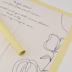 ЛИСТ "Розы и текст" 58*50см/20шт