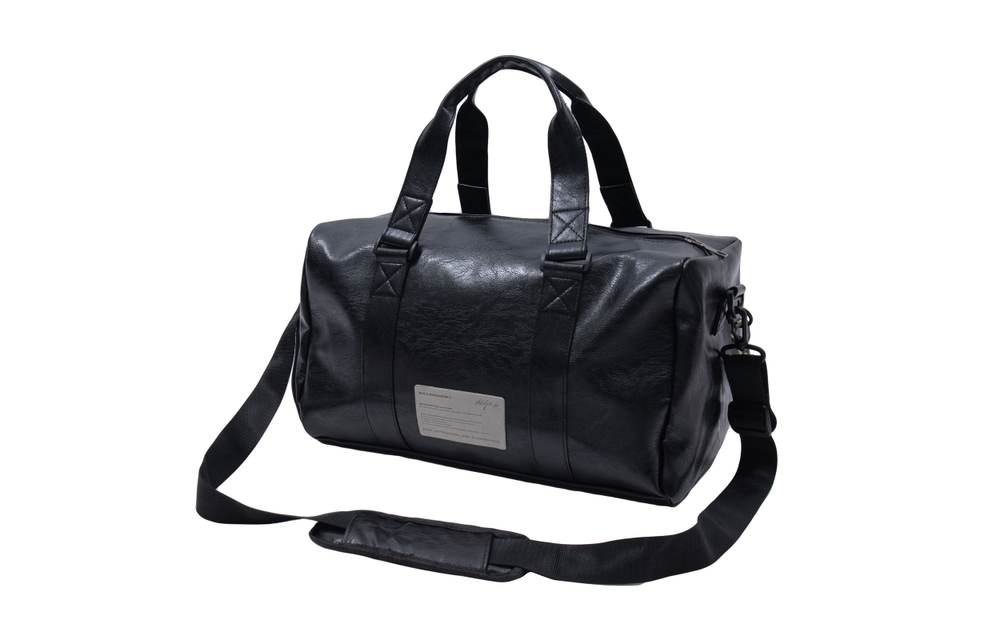 KILLWINNER PVC Leather Bucket Bag, Handbag, Shoulder Bag, Crossbody Bag, Travel Bag Medium Unisex Black