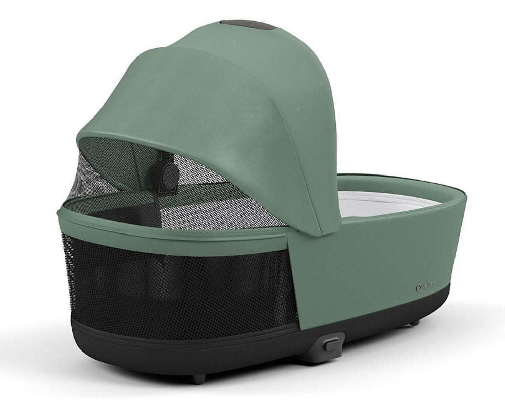 Коляска для новорожденных Cybex Priam IV Chrome Brown Leaf Green