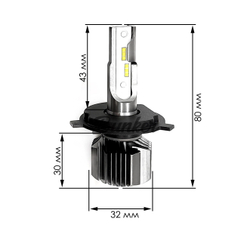 Cветодиодные лампы Sariti E5 H4  6000K,12V