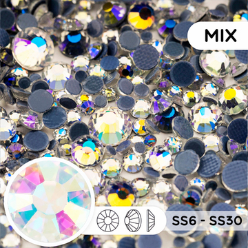 Набор страз горячей фиксации “Moon Shadow” (микс размеров SS6–SS30)