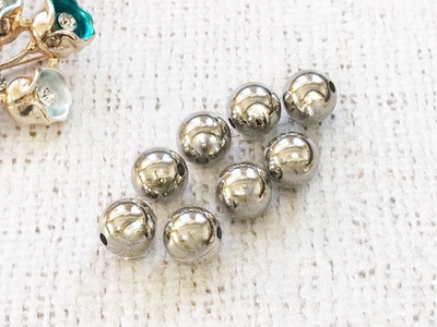 Бусины пришивные, d 6 мм, серебро