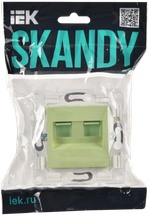 SKANDY Розетка компьютерная двойная RJ45 кат.5E SK-K03G мятный IEK