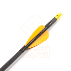 Стрела лучная Centershot Beman 500 карбоновая 4" натуральное оперение