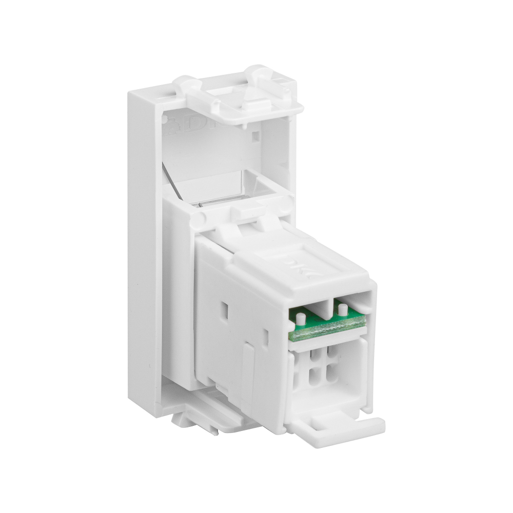 Компьютерная розетка RJ-45 модульная, кат.5е, "Avanti", "Белое облако", 1 модуль
