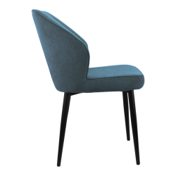 Стул "Берг" (арт. 323), велюр Бренди В08 синий, ножки круглые черные