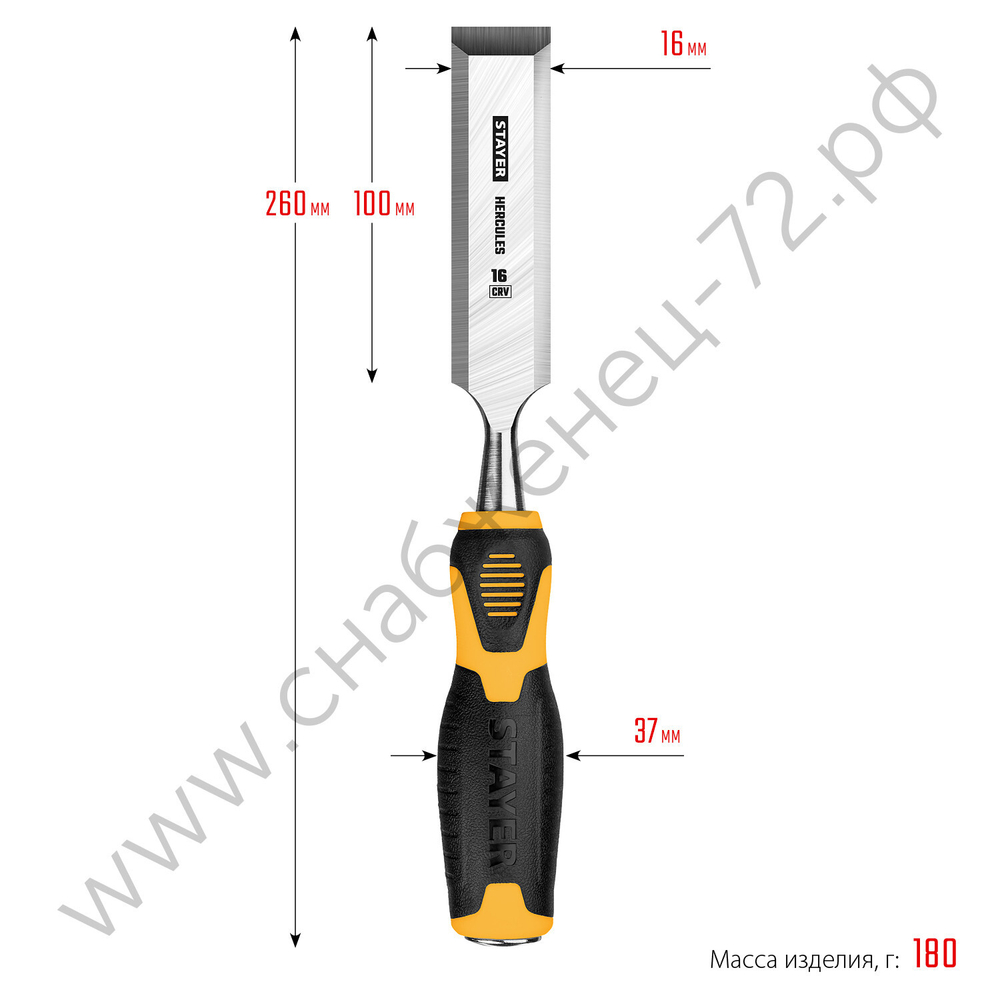 STAYER Hercules 16 мм, Стамеска-долото (18205-16)