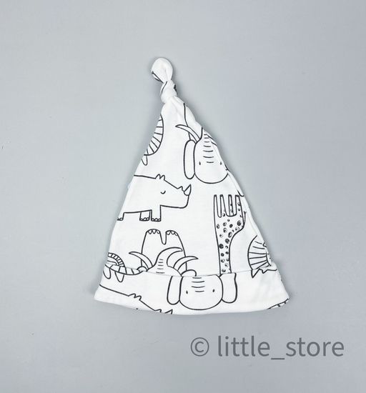 Шапочка однослойная "Сафари" черно-белая