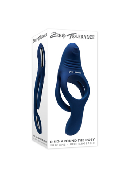 Эрекционное вибро-кольцо с двойным подхватом мошонки Ring Around The Rosy