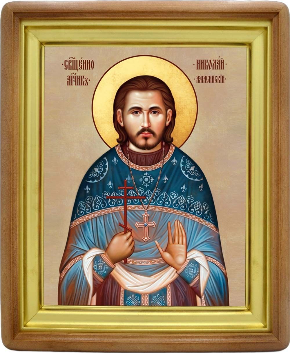 Николай Амассийский священномученик. Икона на холсте.