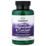 Swanson Vitamins, Albion®, магний и кальций с витаминами D3 и K2, 90 капсул