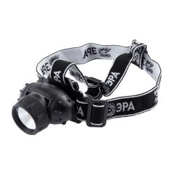 Фонарь налобный светодиодный ЭРА GB-410 на батарейках 3хААА, 3 режима, черный, IP44 | Налобные фонари